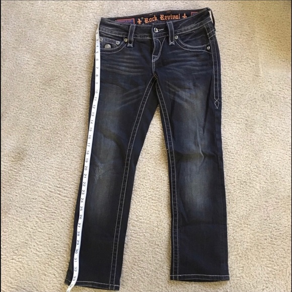 NWOT -Rock Revival Charcoal Dark Gray Washed Jeans - Picture 8 of 8